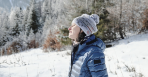 Iris in der Natur, wie sie eine Art der Erholung erlebt